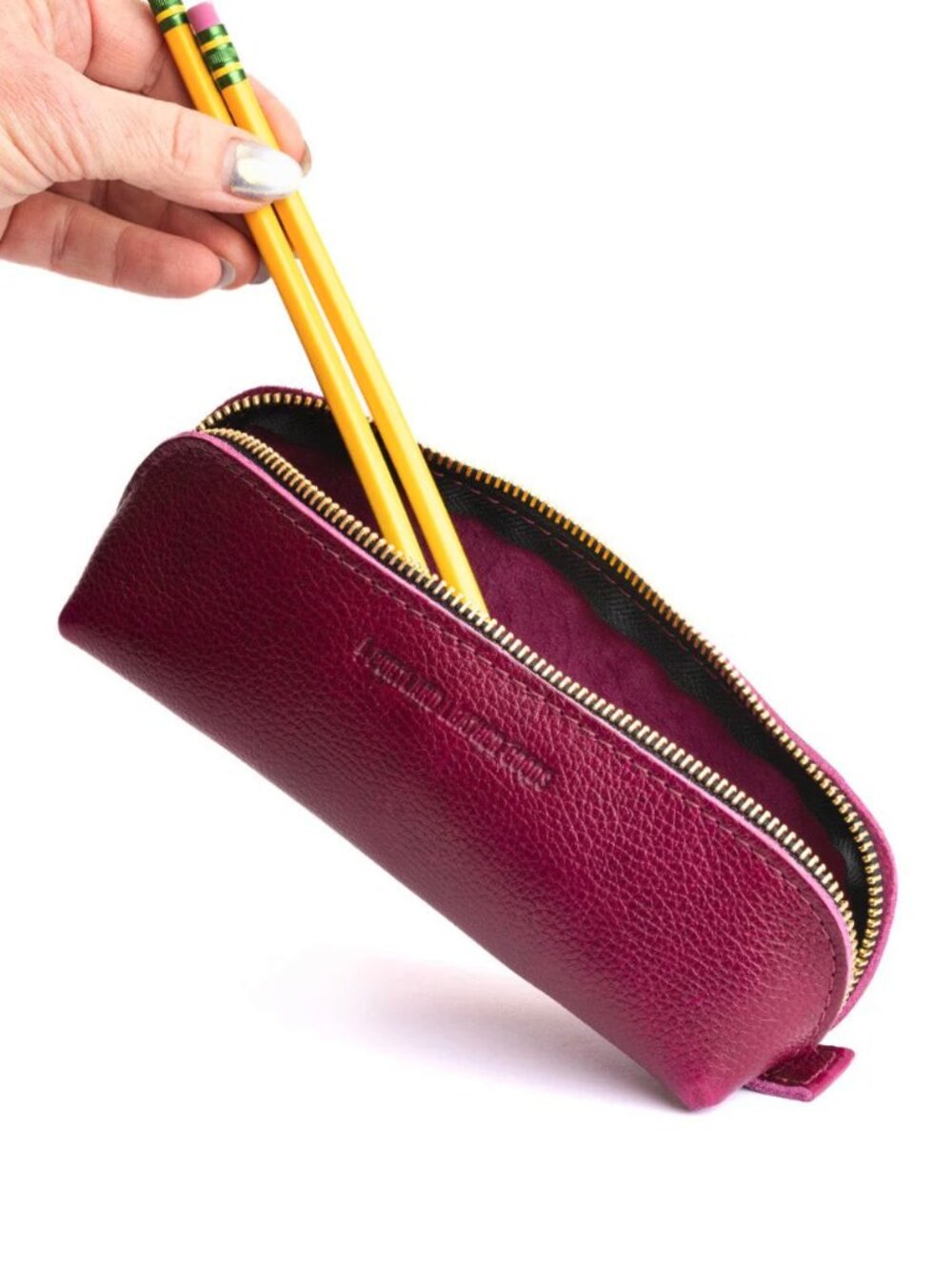 Sidekick Leather Pouch in Orchid